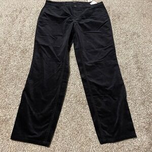 Talbots Womens Black Velvet Flawless Five Pocket Jeggings Curvy Fit Size 14